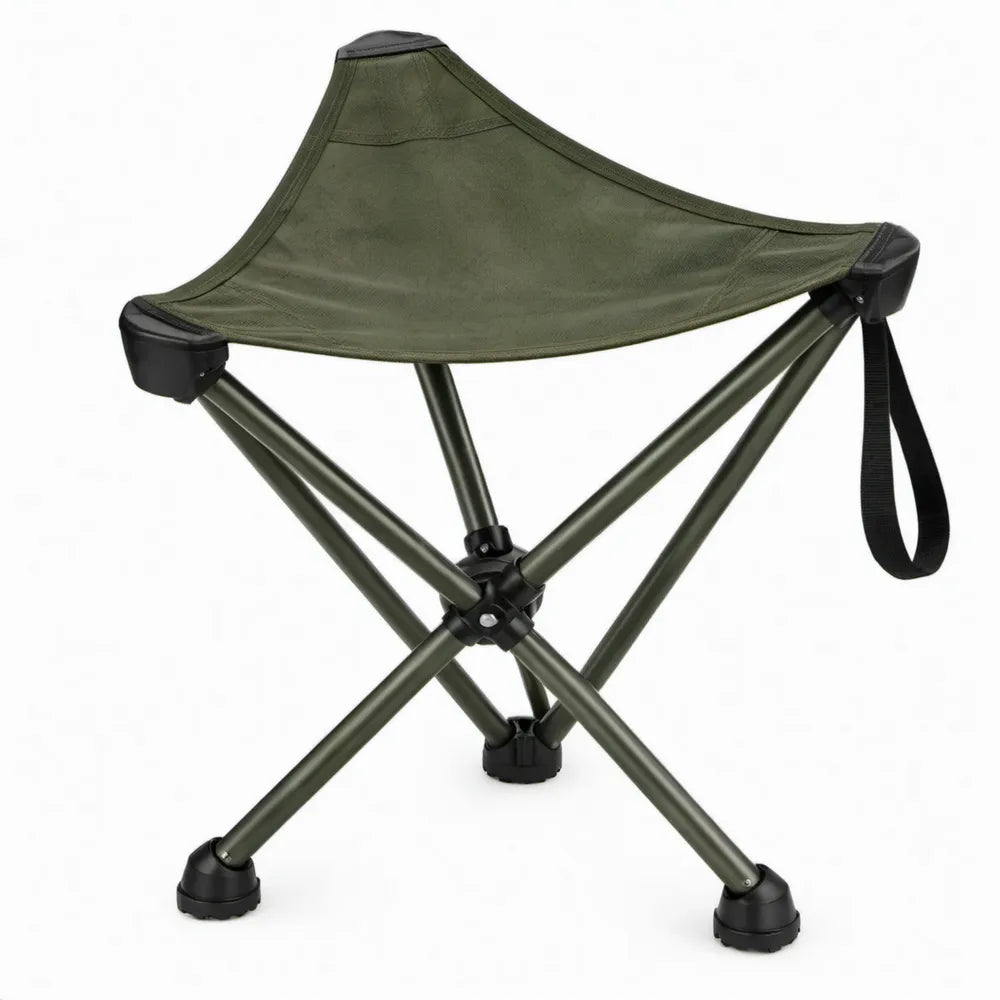 Opvouwbare campingkruk 30 x 30 x 35 cm Groen/Zwart