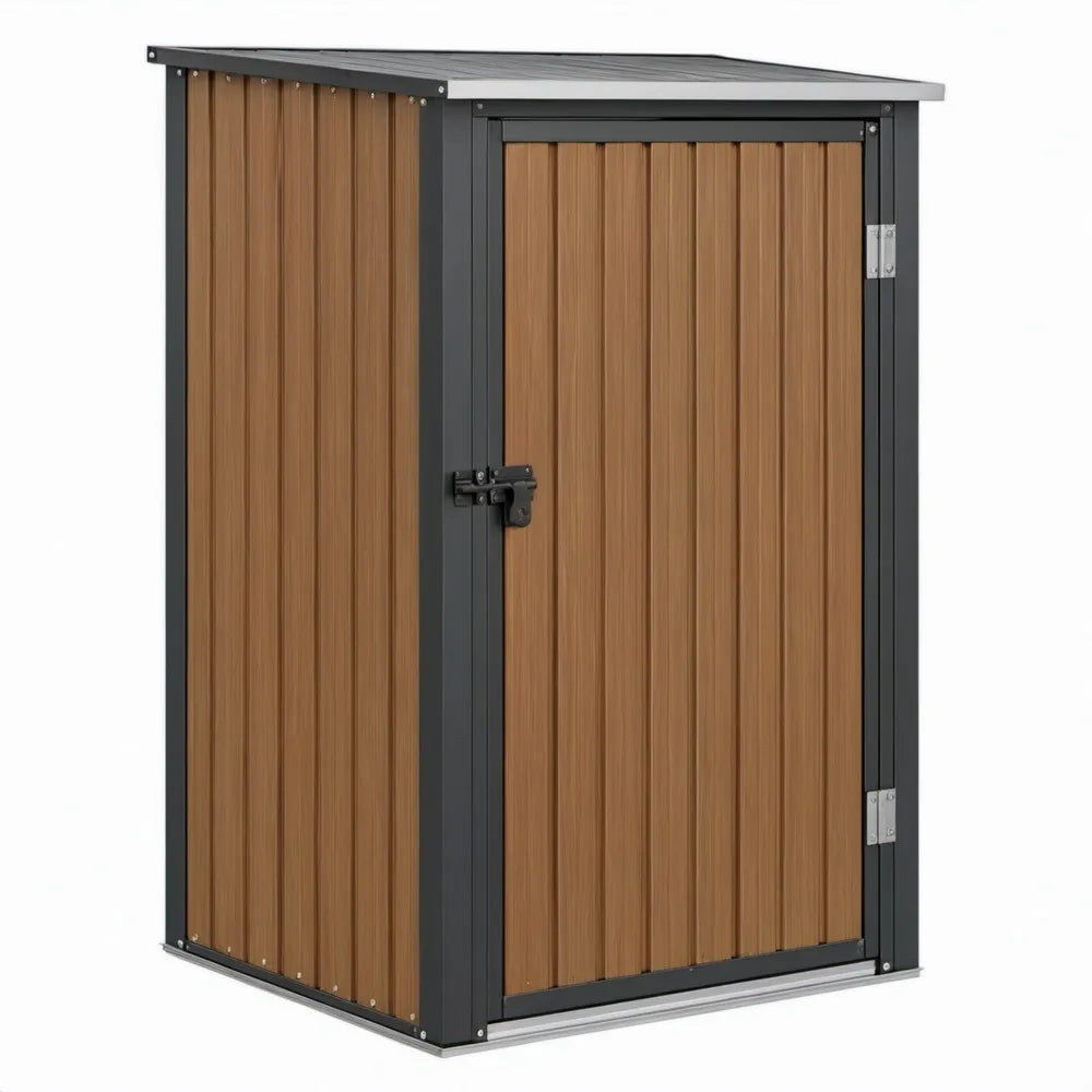 Metalen tuinkast voor buiten 90 x 60 x 180 cm Bruin/Antraciet