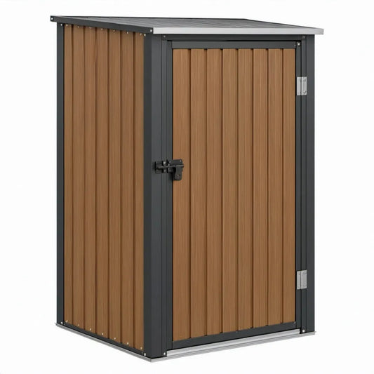 Metalen tuinkast voor buiten 90 x 60 x 180 cm Bruin/Antraciet